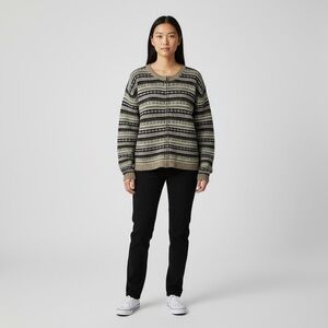 Newton Trading Co. Full Zip Casual Shetland Wool Sweater Size XL